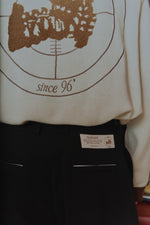 Wide leg pleated trouser